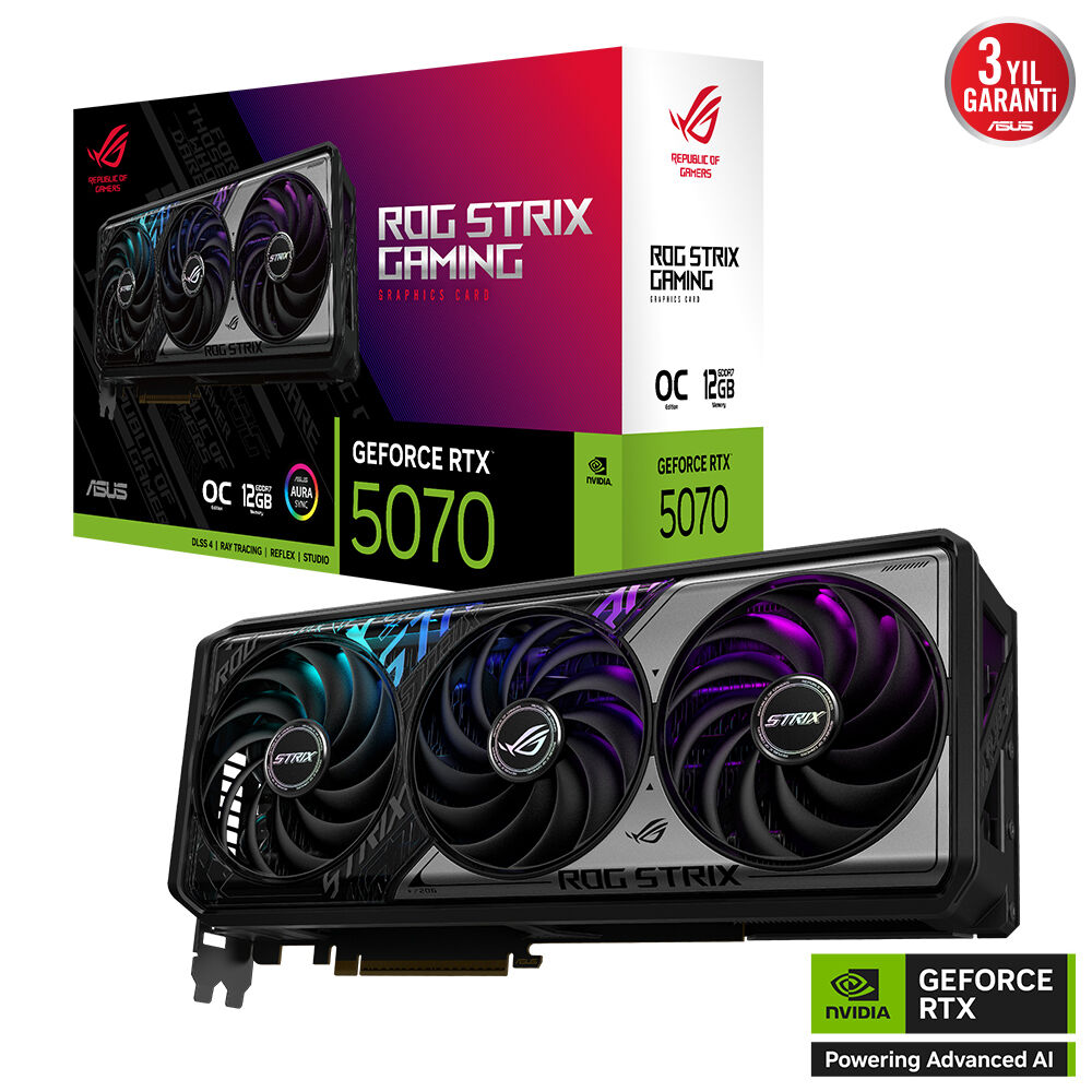 Asus RTX 5070 12GB GDDR7 192Bit 3xDP/2xHDMI (ROG-STRIX-RTX5070-O12G-Gaming)