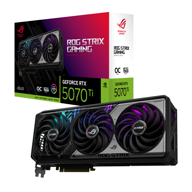 Asus RTX 5070 Ti 16GB GDDR7 256 Bit 3xDP/2xHDMI (ROG-STRIX-RTX5070TI-O16G-Gaming)