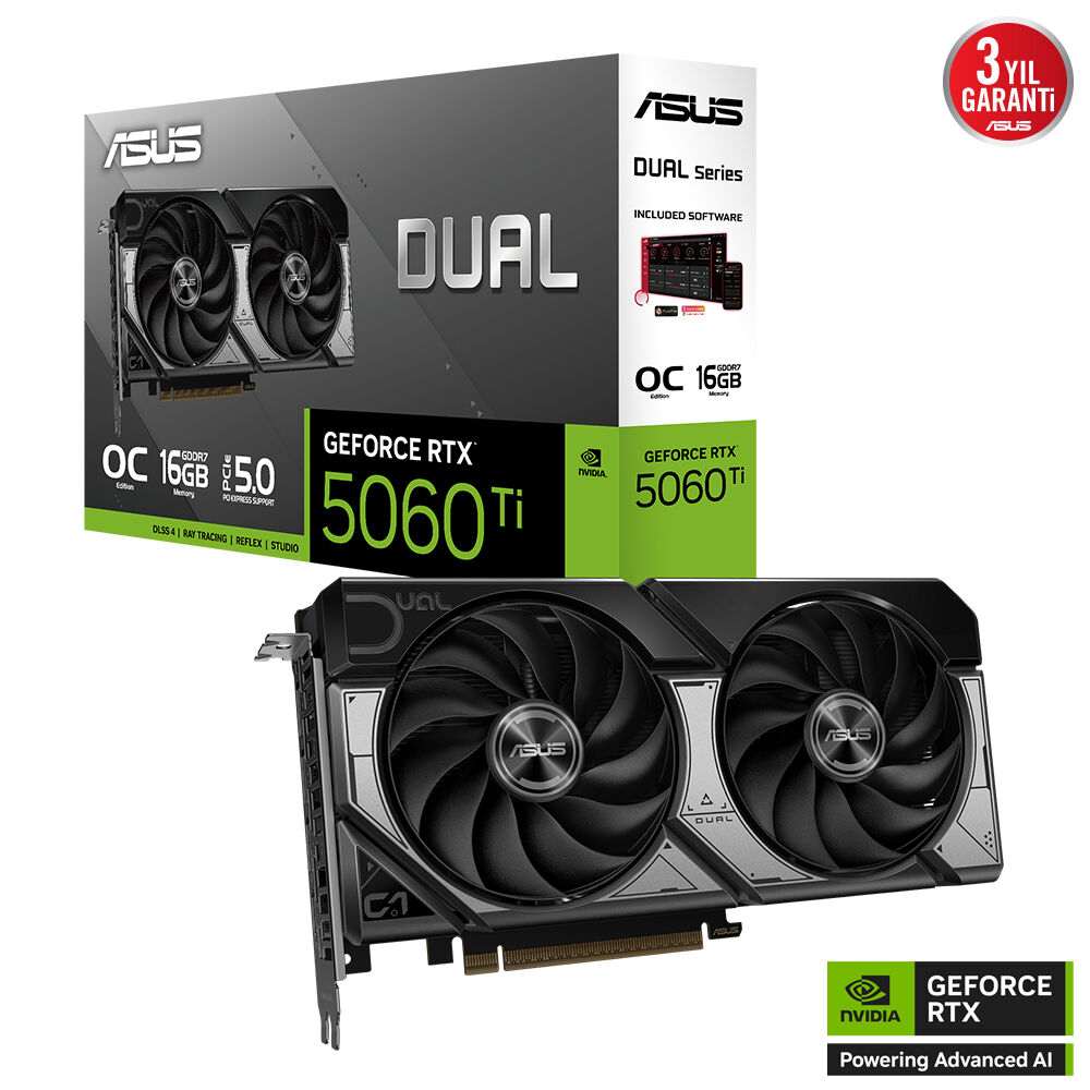 Asus Rtx5060-Ti 16gb Gddr7 128bit 3xdp/Hdmi (Dual-Rtx5060Ti-O16g)