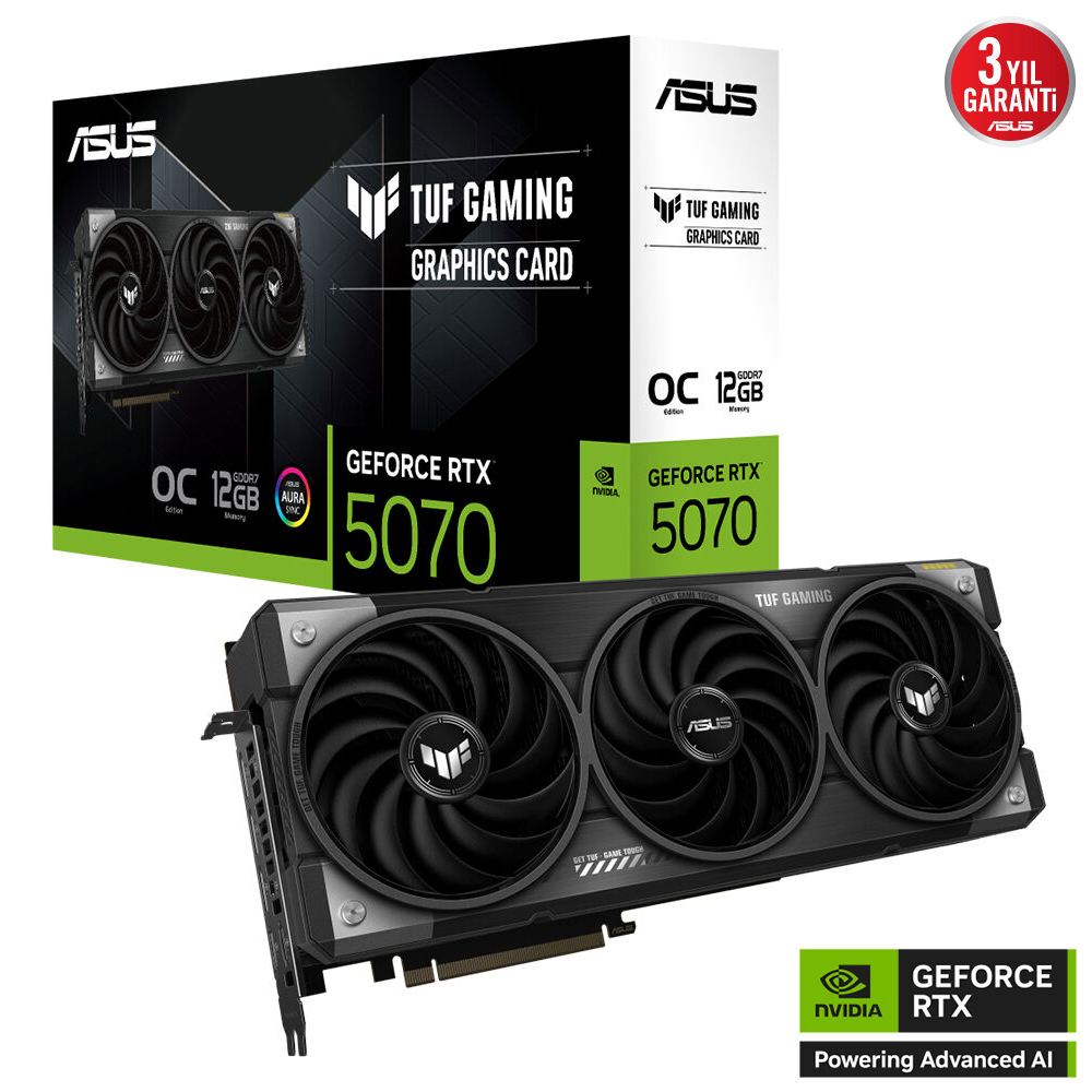 Asus Rtx5070 12gb Gddr7 192bit 3xdp/2xhdmi (Tuf-Rtx5070-O12g-Gaming)