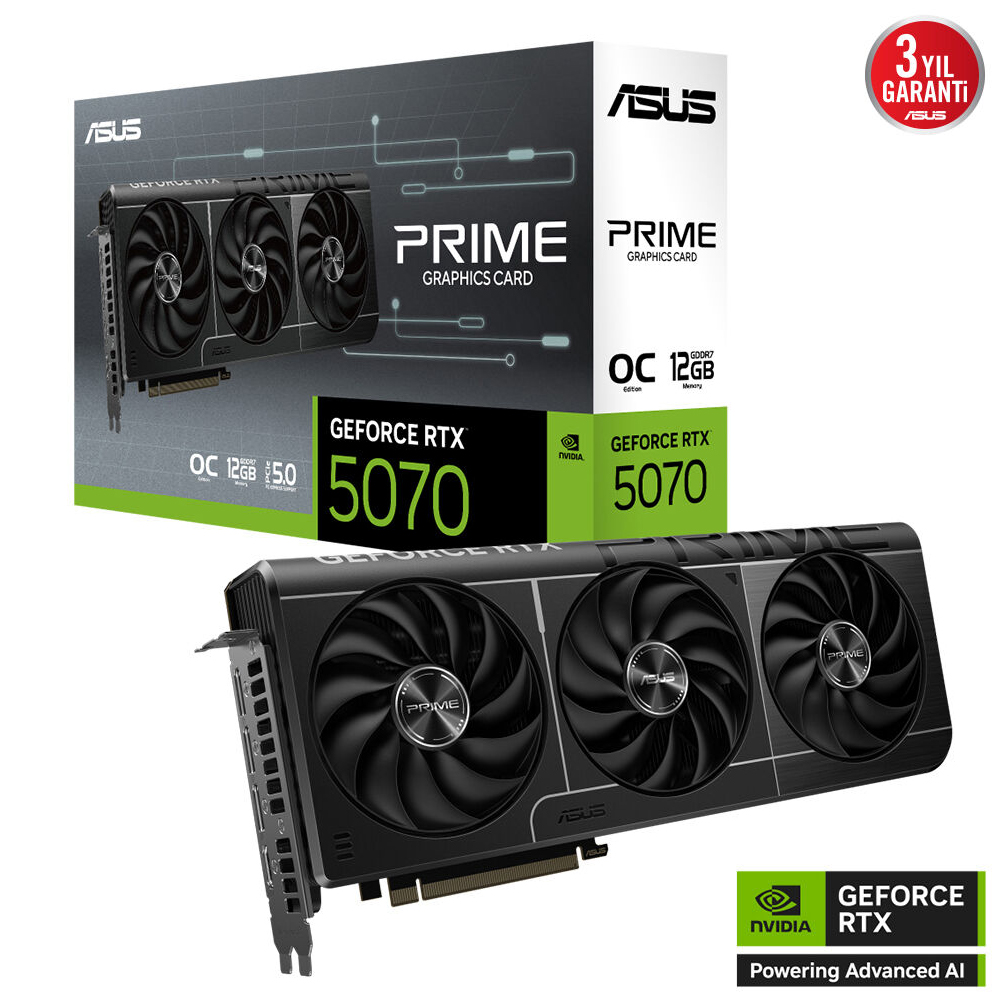 Asus RTX5070 12GB GDDR7 192Bit 3xDP/HDMI (Prime-RTX5070-O12G)