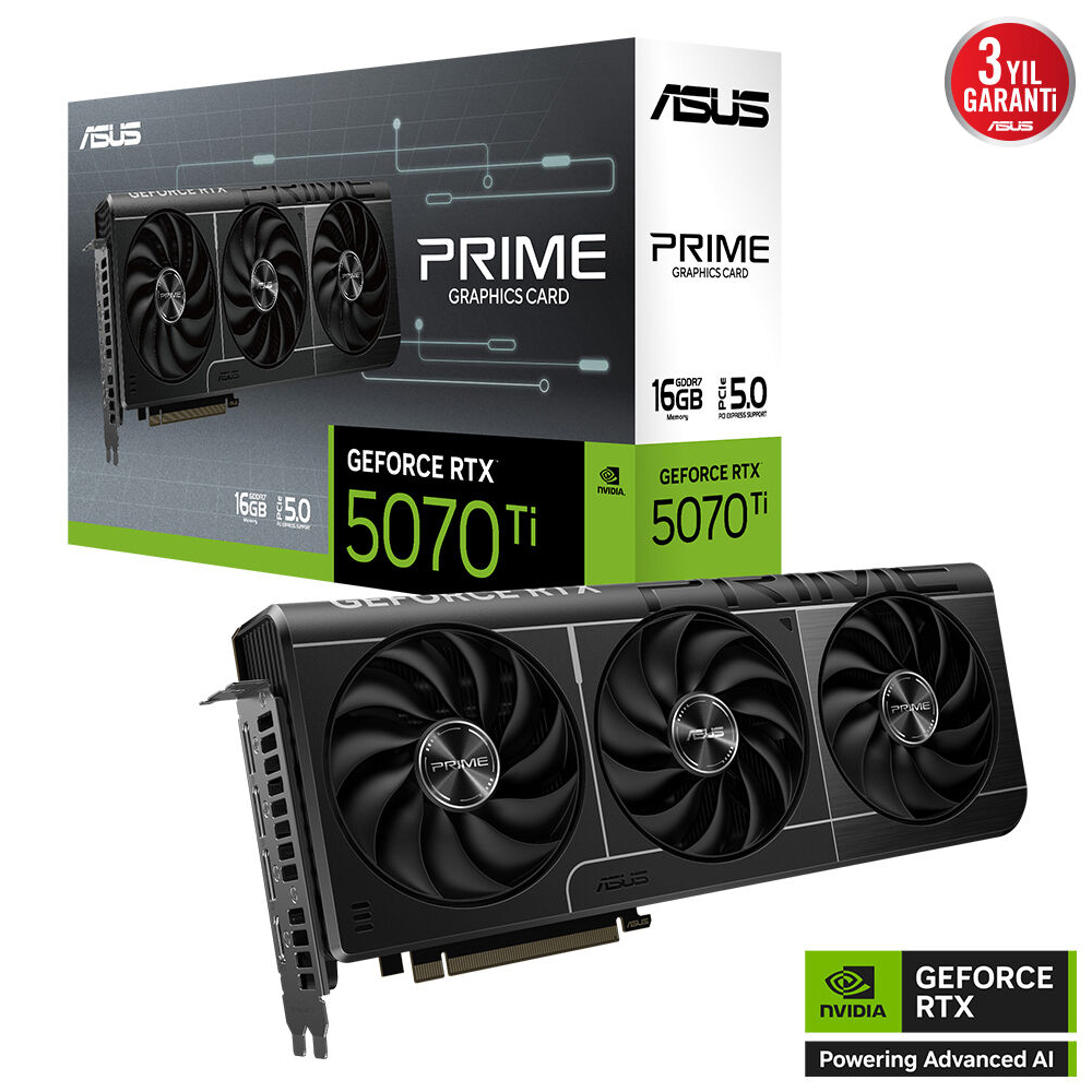 ASUS Rtx5070-Ti 16Gb Gddr7 256Bit 3xDp/Hdmi (Asus-Prime-Rtx5070Ti-16G)