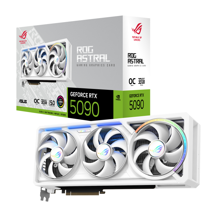 Asus RTX5090 32GB GDDR7 512Bit 3xDP/2xHDMI (ROG-Astral-RTX5090-O32G-White)