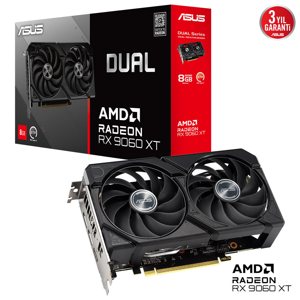 Asus RX9060XT 8GB GDDR6 128Bit 2xDP/HDMI (Dual-RX9060XT-8G)