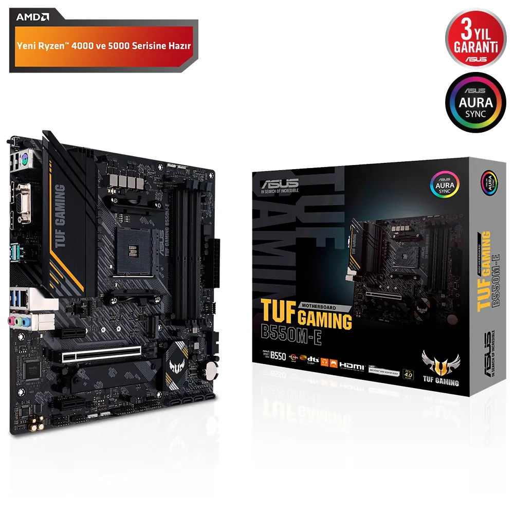 Asus Tuf Gaming B550m-E Am4 Ddr4 Ses Glan Dp/Hdmi/Vga Sata3 Usb3.2 Matx