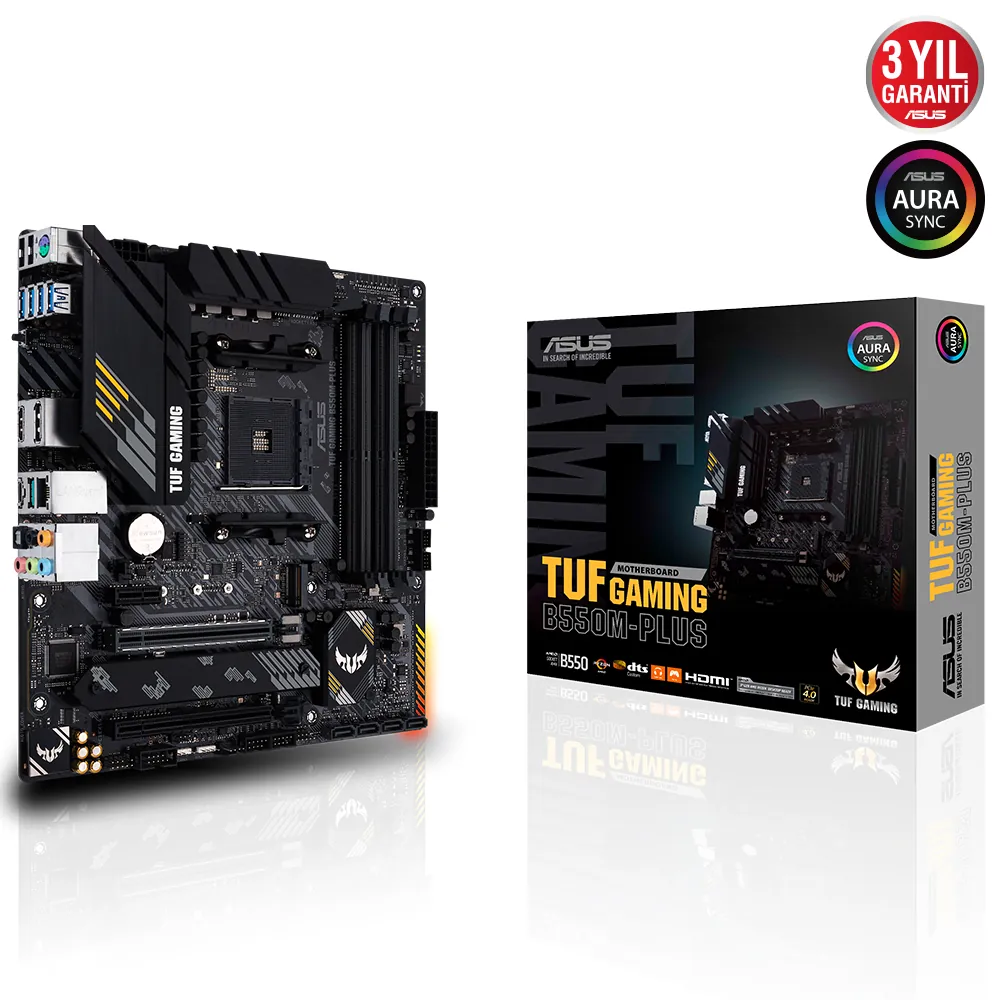Asus TUF Gaming B550M-Plus AM4 DDR4 Ses GLAN DP/HDMI SATA3 USB3.2 Matx