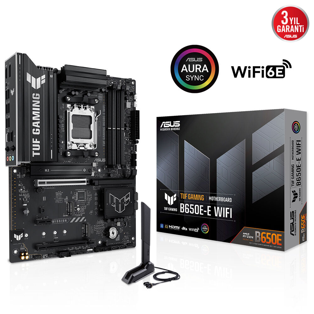 Asus TUF Gaming B650E-E Wifi AM5 DDR5 Ses GLAN DP/HDMI SATA3 USB3.2 ATX