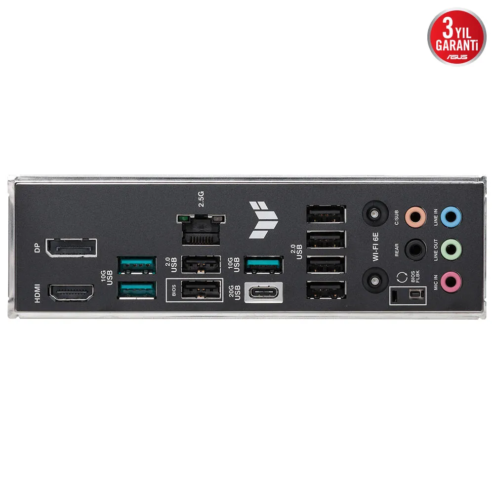 Asus Tuf Gaming B650E-Plus Wifi AM5 DDR5 Ses GLAN DP/HDMI SATA3 USB3.2 ATX