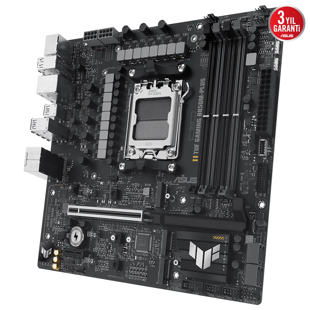 Asus Tuf Gaming B850M-Plus AM5 DDR5 Ses Glan DP/HDMI SATA3 USB3.2 mATX