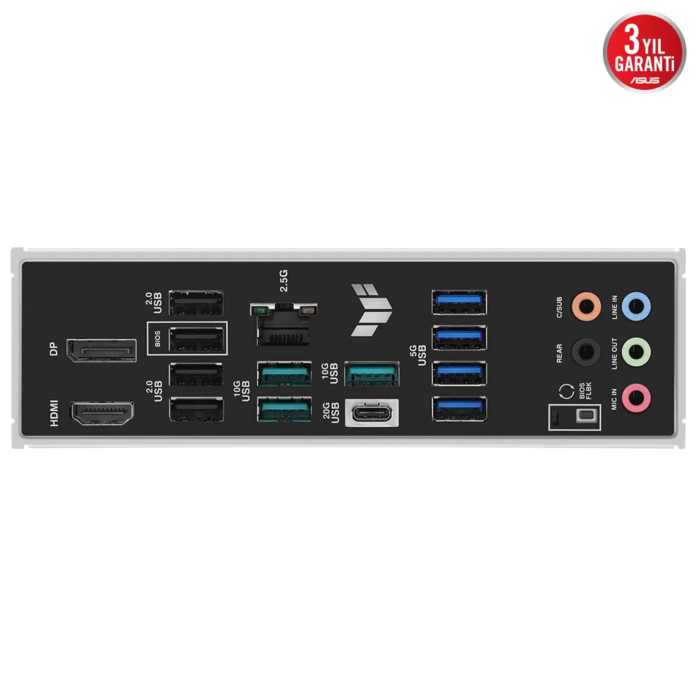 Asus Tuf Gaming B850M-Plus AM5 DDR5 Ses Glan DP/HDMI SATA3 USB3.2 mATX