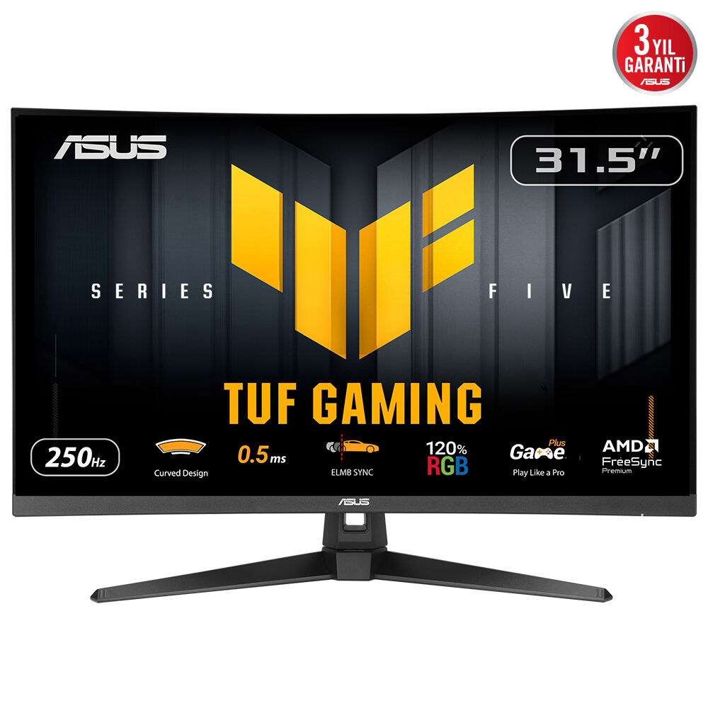 Asus Tuf Gaming VG32VQM5B 31.5 Fast VA Kavisli FreeSync ve G-Sync Uyumlu HDR