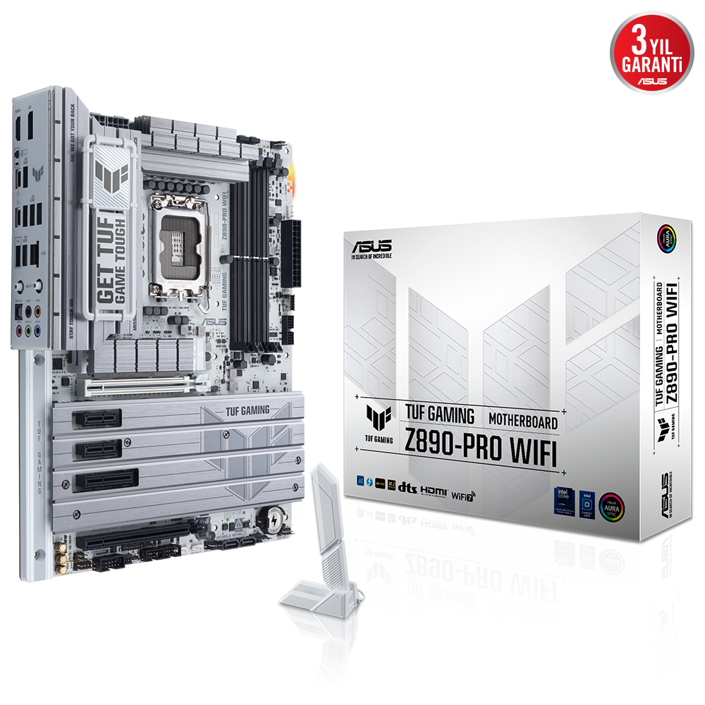 Asus Tuf Gaming Z890-Pro Wifi 1851P DDR5 Ses Glan DP/Hdmi/Usb Sata3 Usb3.2 Atx