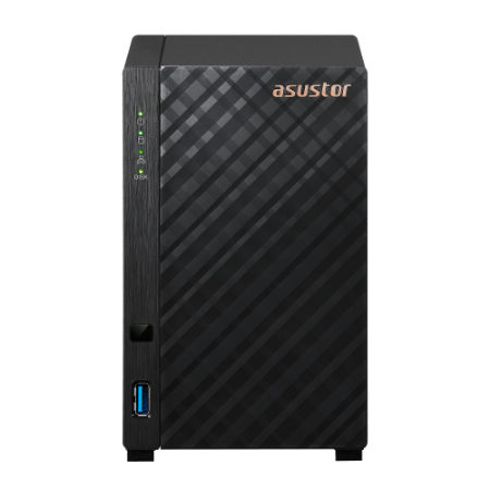Asustor AS1102TL 2 Slot Tower NAS Realtek 1.7GHz Quad 1GB DDR4 1GbE