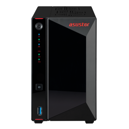 Asustor AS5402T 2 Slot Tower NAS Celeron 2GHz Quad 4GB DDR4 2x2.5GBE