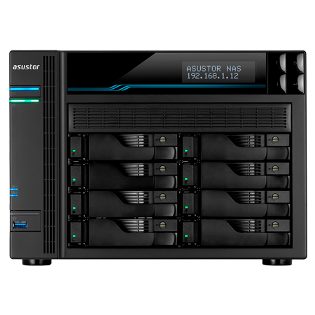 Asustor AS6508T 8 Slot Tower NAS I-2.1GHz Quad 8GB DDR4 2x10GbE 2x2.5GbE