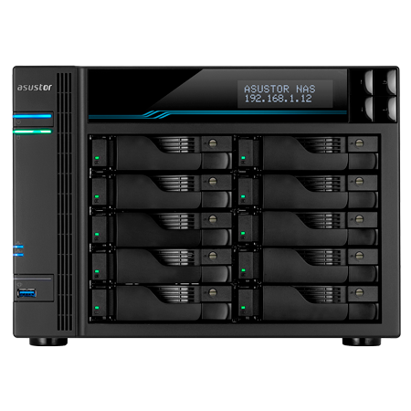 Asustor AS6510T 10 Slot Tower NAS I-2.1GHz Quad 8GB DDR4 2x10GbE 2x2.5GbE