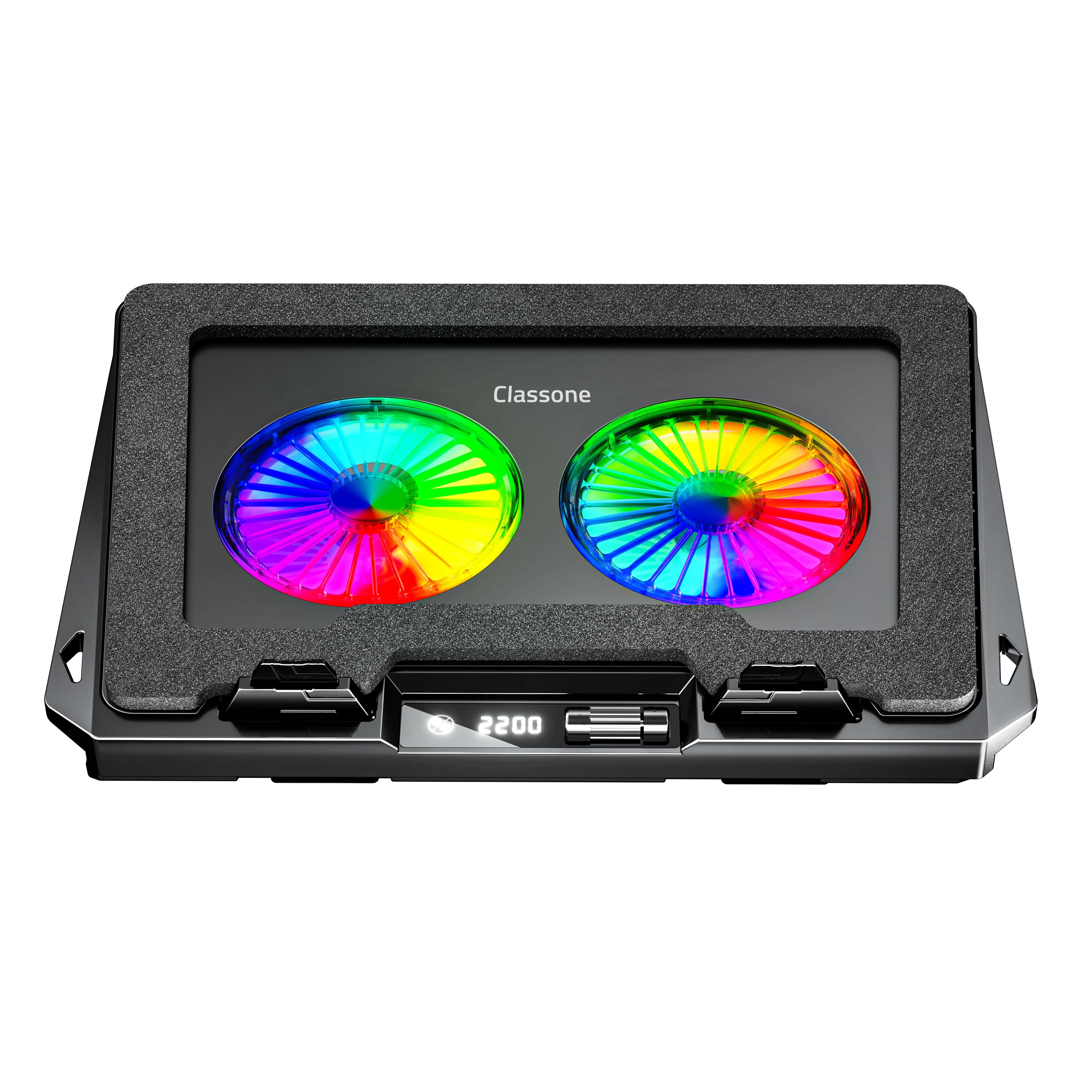 Classone GT102 2xFan 2xUSB 5xYükseklik 12"-17.3" Gaming Notebook Soğutucu Siyah