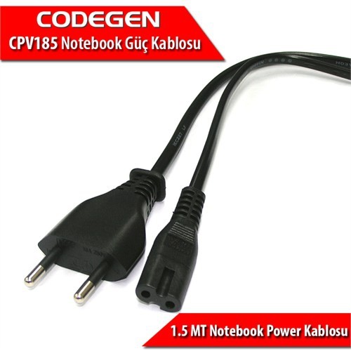 Codegen 1.5m İki Uçlu Notebook Power Kablosu (CVP185)