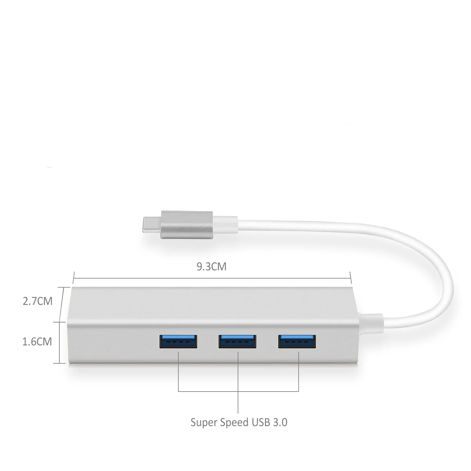 Codegen (Cdg-Cnv85) 3 Port USB3.0+RJ45 USB3.1 Type-C Hub Beyaz