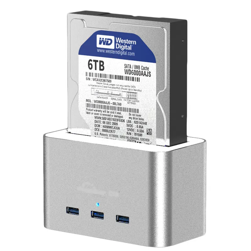 Codegen (CDG-DOC-303) 3 Port USB3.0 + SATA 2.5" + 3.5 USB Hub Gümüş