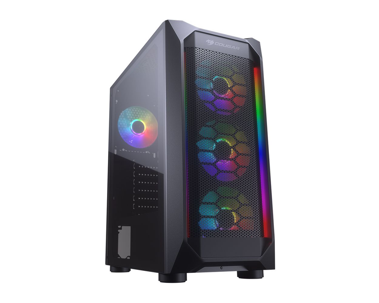 Cougar MX410 650W 80+ 4x12cm Fan USB3.2 Pencere ATX Kasa (CGR-5VM6B-MESH-G-RGB)
