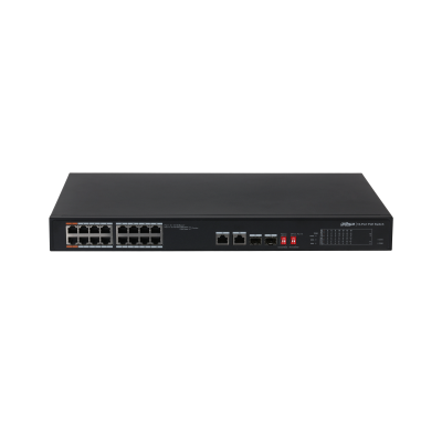 Dahua S3218-16ET-135 16x 10/100 2x GB RJ45 135W PoE +2SFP Yönetilemez Switch