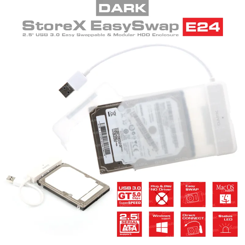 Dark Storex E24 2.5" USB 3.0 SATA Disk Kutusu