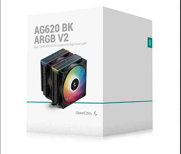 Deepcool AG620-BK-ARGB-V2 12cm 1851/1700/1200/AM5/AM4 Kule Tip İşlemci Soğutucu