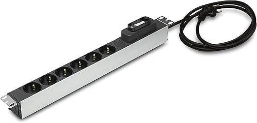 Doraks DR-7951-6F 6'lı Sigortalı Alüminyum Profil 16A Priz Grubu