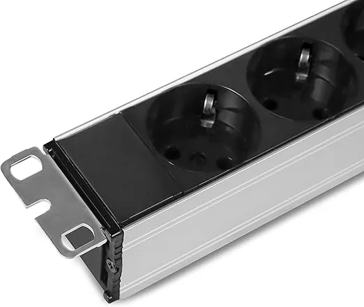 Doraks DR-7951-6F 6'lı Sigortalı Alüminyum Profil 16A Priz Grubu