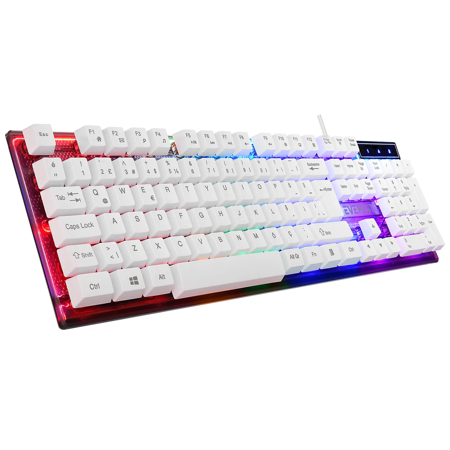 Everest Km-198 Luminax Beyaz Q Gaming Oyuncu Klavye&Mouse Set