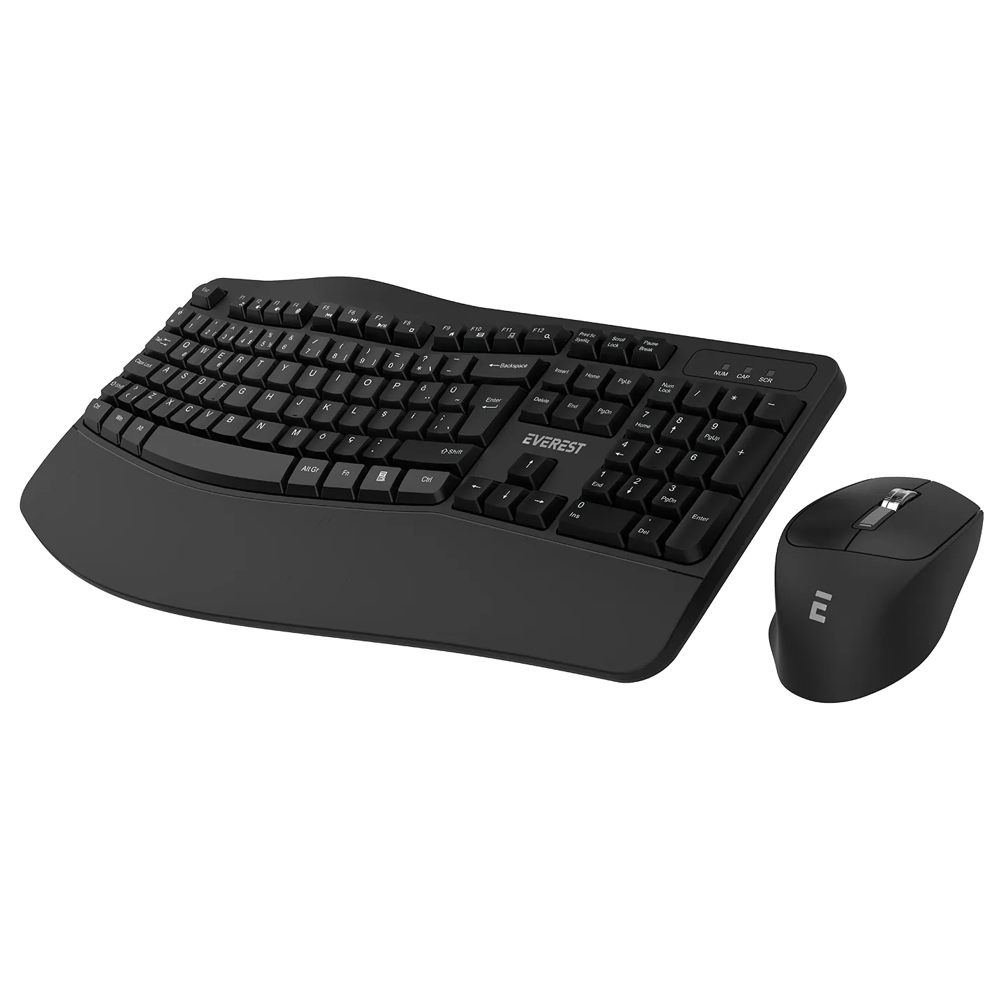 Everest Km-35 Comfy Siyah Kablosuz Ergonomik Q Multimedia Klavye&Mouse Set