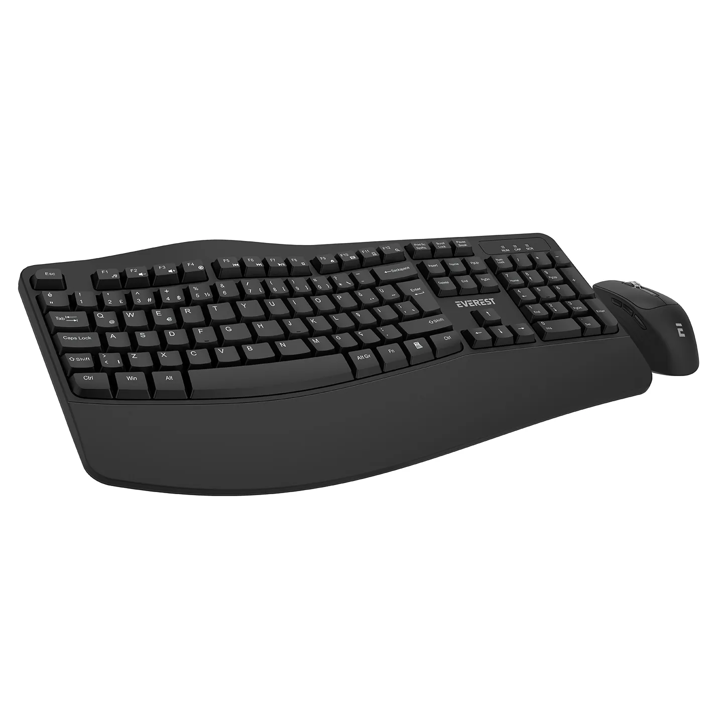 Everest Km-35 Comfy Siyah Kablosuz Ergonomik Q Multimedia Klavye&Mouse Set