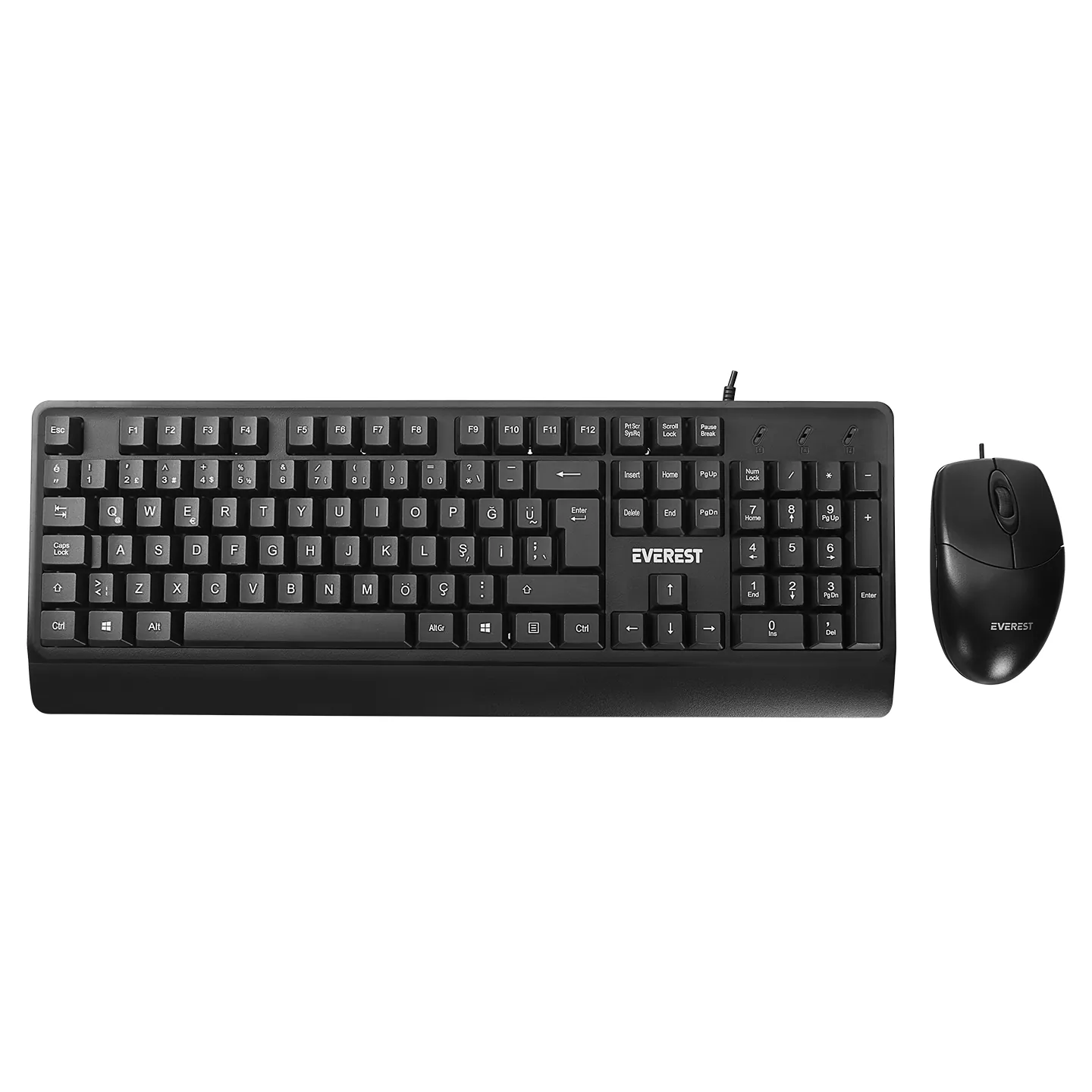 Everest Km-619 USB Q Standart Klavye&Mouse Set Siyah