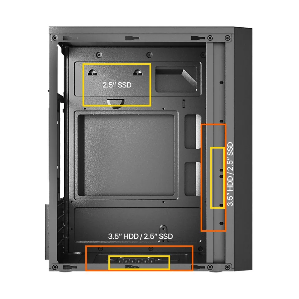 Frisby FC-2710B-500 500W USB 2.0 8cm Fan Siyah mATX Kasa