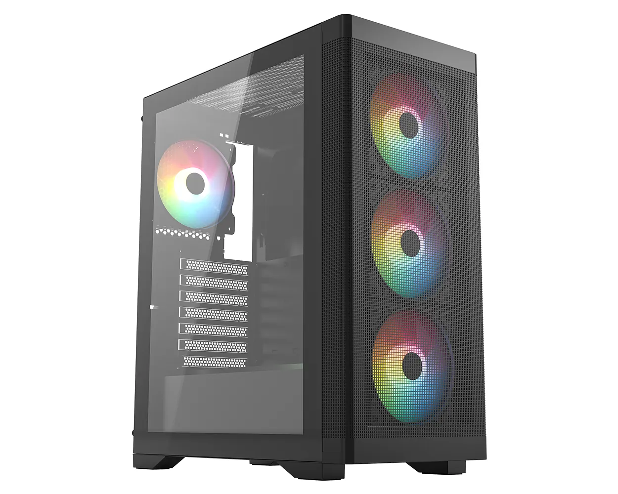 Frisby FC-9480G 600W 80+ Bronze USB3.0 4x12cm RGB Fan Siyah ATX Kasa