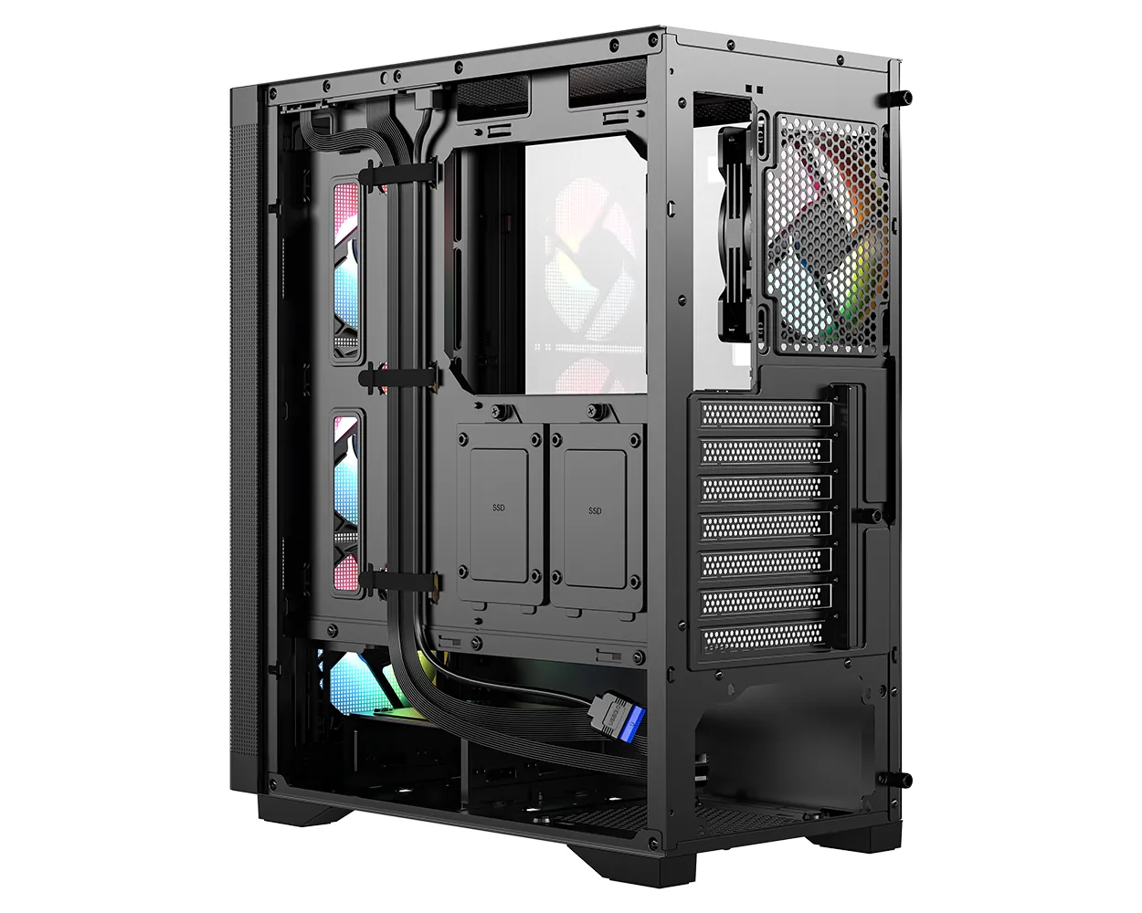 Frisby FC-9480G 600W 80+ Bronze USB3.0 4x12cm RGB Fan Siyah ATX Kasa