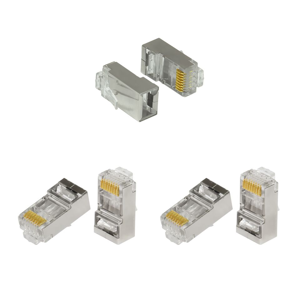 Frisby Fnw-Rj4522n 100 Lu Paket Rj45 Ftp Cat6 Metal Konnektör