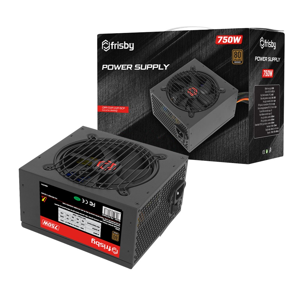 Frisby FR-PS7580P 750W 80+ Bronze 12cm Fan Güç Kaynağı