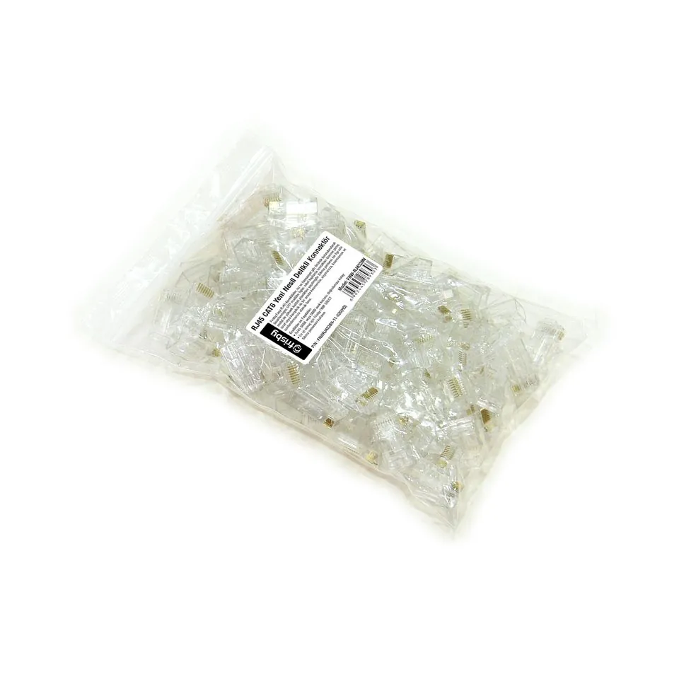 Frısby Fnw-Rj4528n 100 Lu Paket Cat6 Rj45 Yeni Nesil Delikli Konnektör