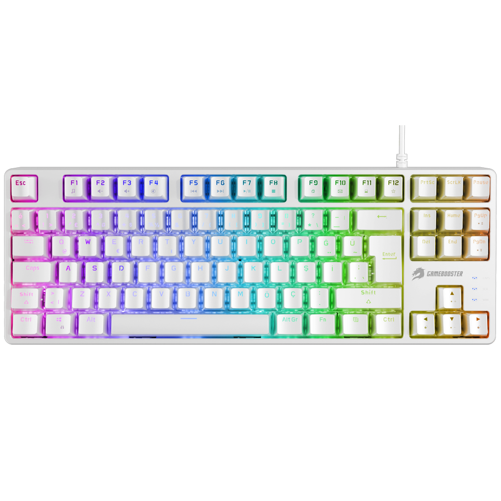 Gamebooster G23W Enigma RGB Red Switch Mekanik Beyaz Gaming Klavyesi