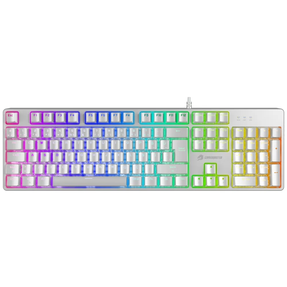Gamebooster G24W Enigma Rainbow Red Switch Mekanik Beyaz Gaming Klavye