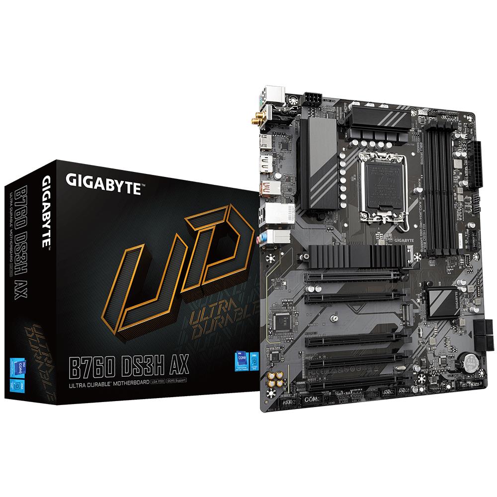 Gigabyte B760-DS3H-AX-DDR5 1700P DDR5 Ses Glan DP/HDMI Sata3 Usb3.2 Atx