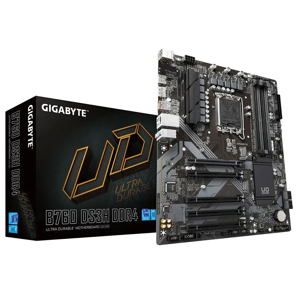 Gigabyte B760-DS3H-DDR4 1700P DDR4 Ses Glan DP/Hdmi Sata3 Usb3.2 Atx