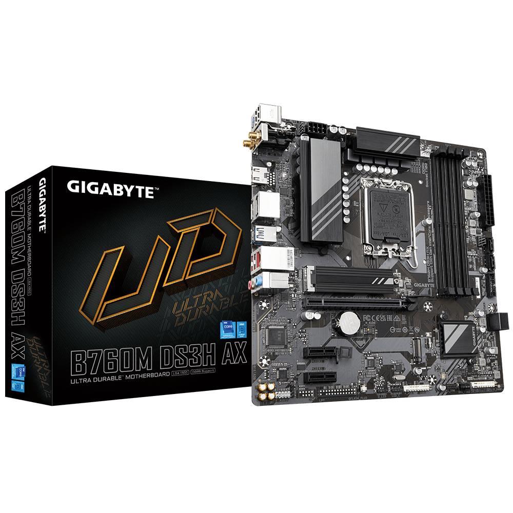 Gigabyte B760M-DS3H-AX-DDR5 1700P DDR5 Ses Glan DP/HDMI Sata3 Usb3.2 Matx