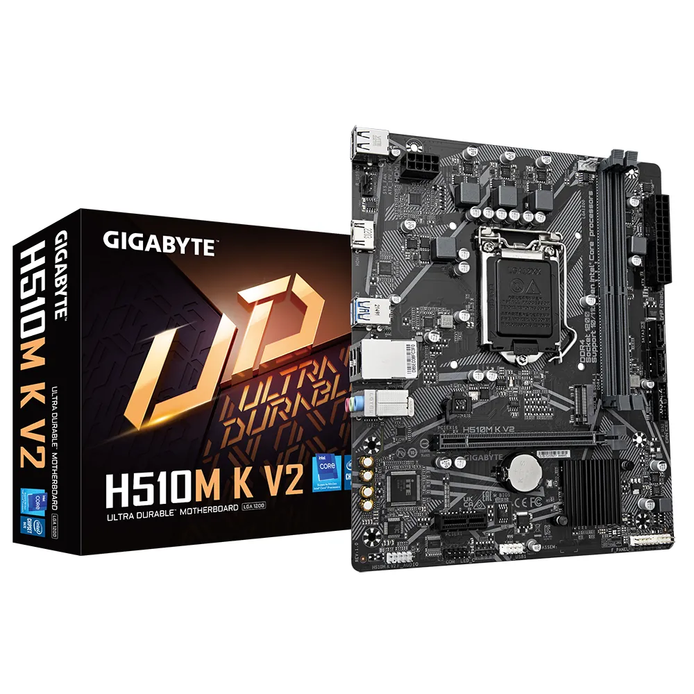 Gigabyte H510M-K V2 1200p DDR4 Ses GLAN HDMI SATA3 USB3.2 mATX