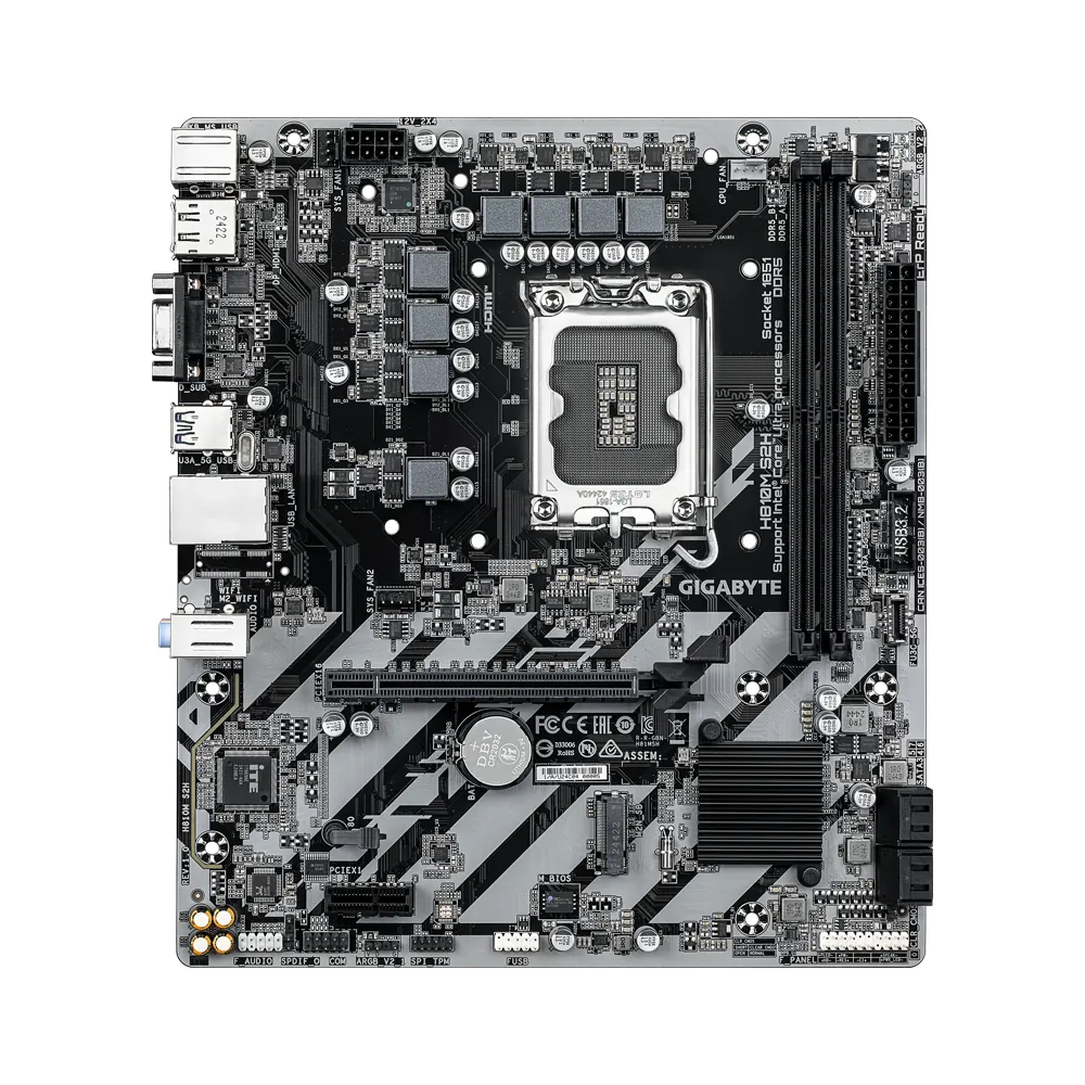 Gigabyte H810M-S2H 1851P DDR5 Ses GLAN DP/HDMI/D-Sub SATA3 USB3.2 mATX
