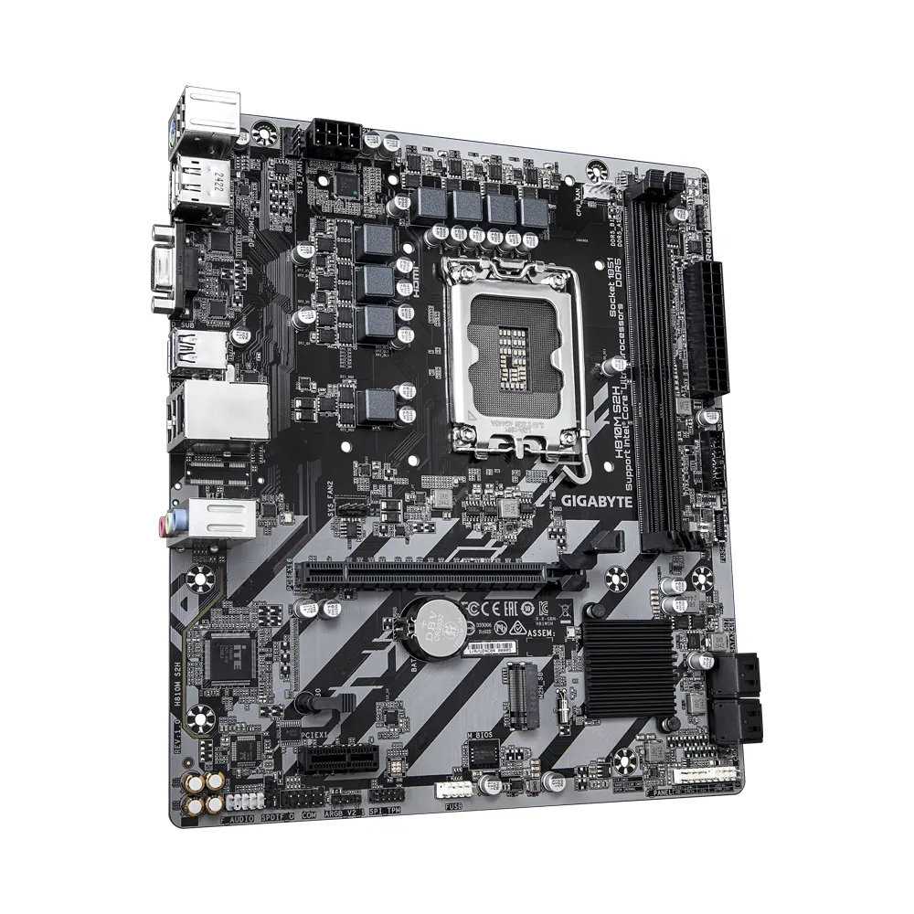 Gigabyte H810M-S2H 1851P DDR5 Ses GLAN DP/HDMI/D-Sub SATA3 USB3.2 mATX