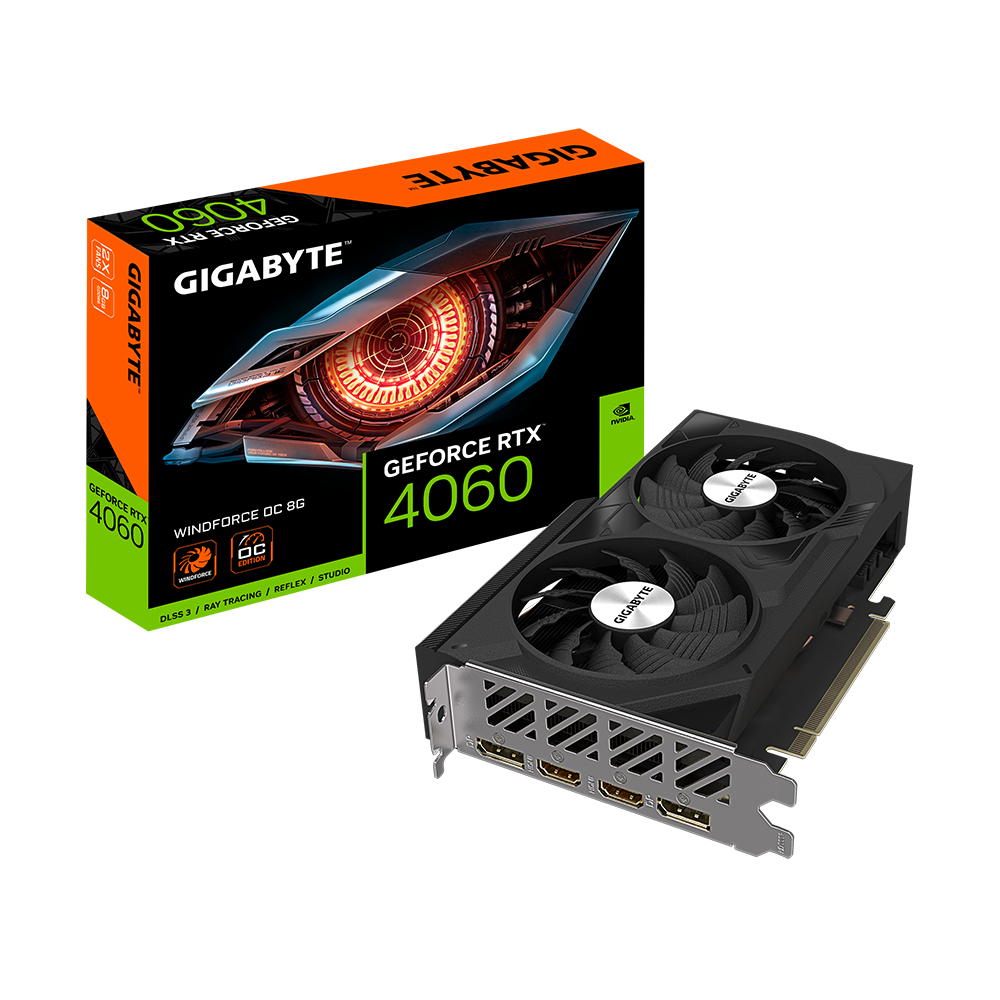 Gigabyte Rtx4060 8gb Gddr6 128bit 2xdp/2xhdmi (Gv-N4060wf2oc-8gd)