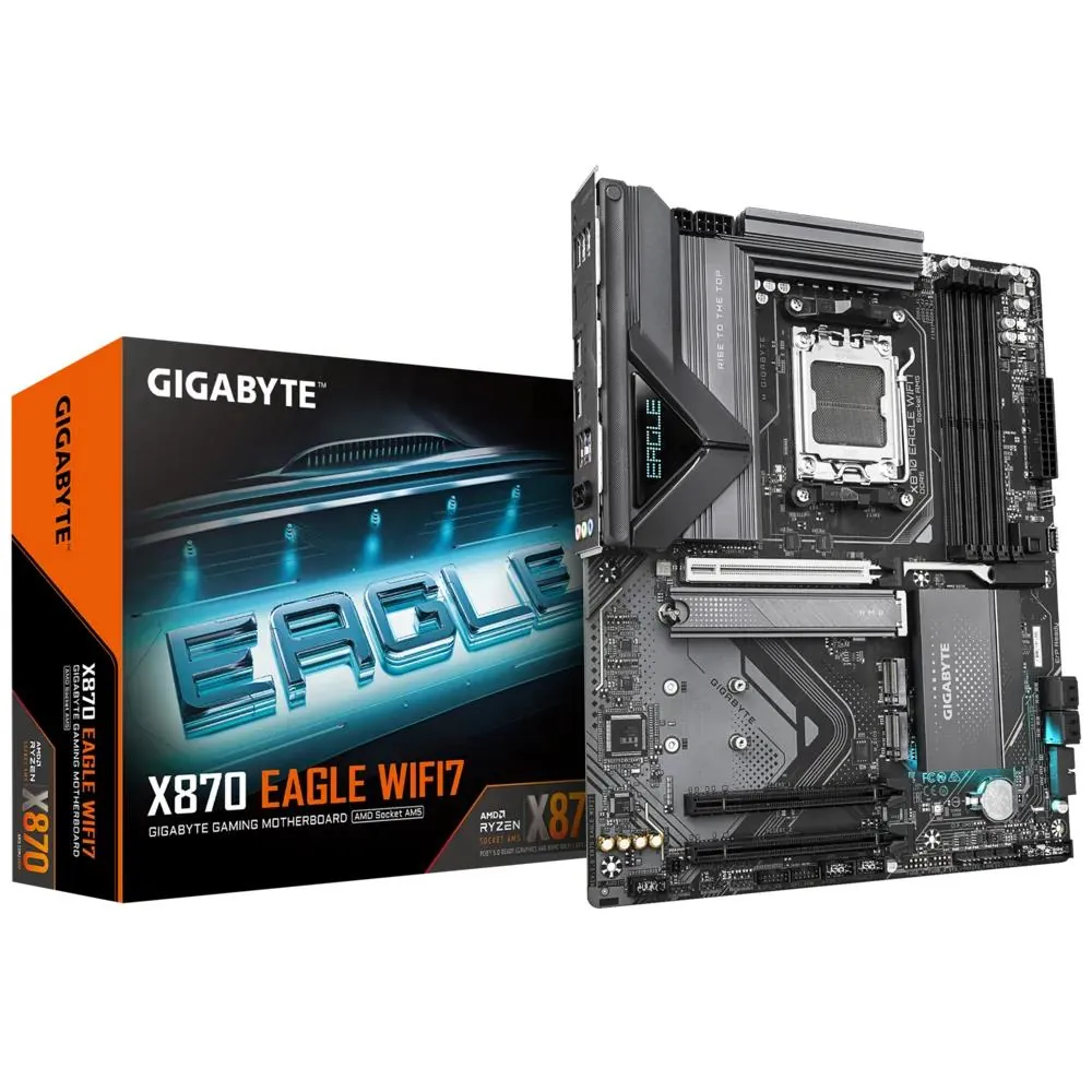 Gigabyte X870-Eagle-Wifi7 Am5 Ddr5 Ses Glan Hdmi/Usb4 Sata3 Usb3.2 Atx